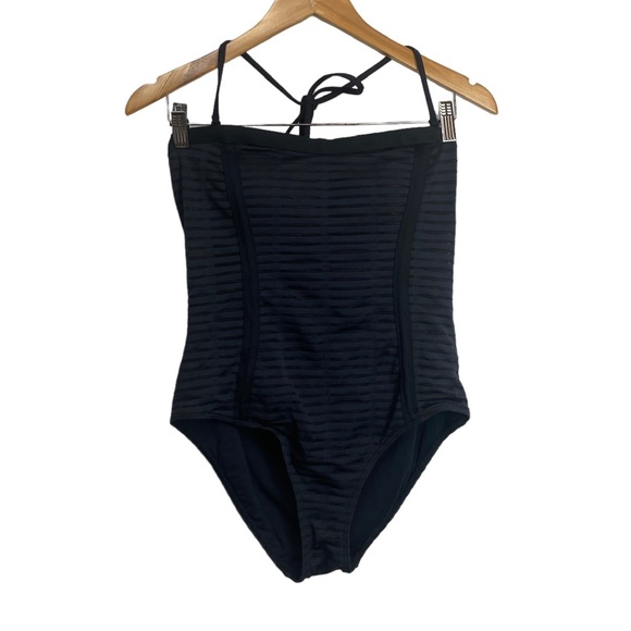 Bond-eye Australia Bandeau Ladder Back One Piece Swimsuit Black U.S. Size 10 - Picture 4 of 10